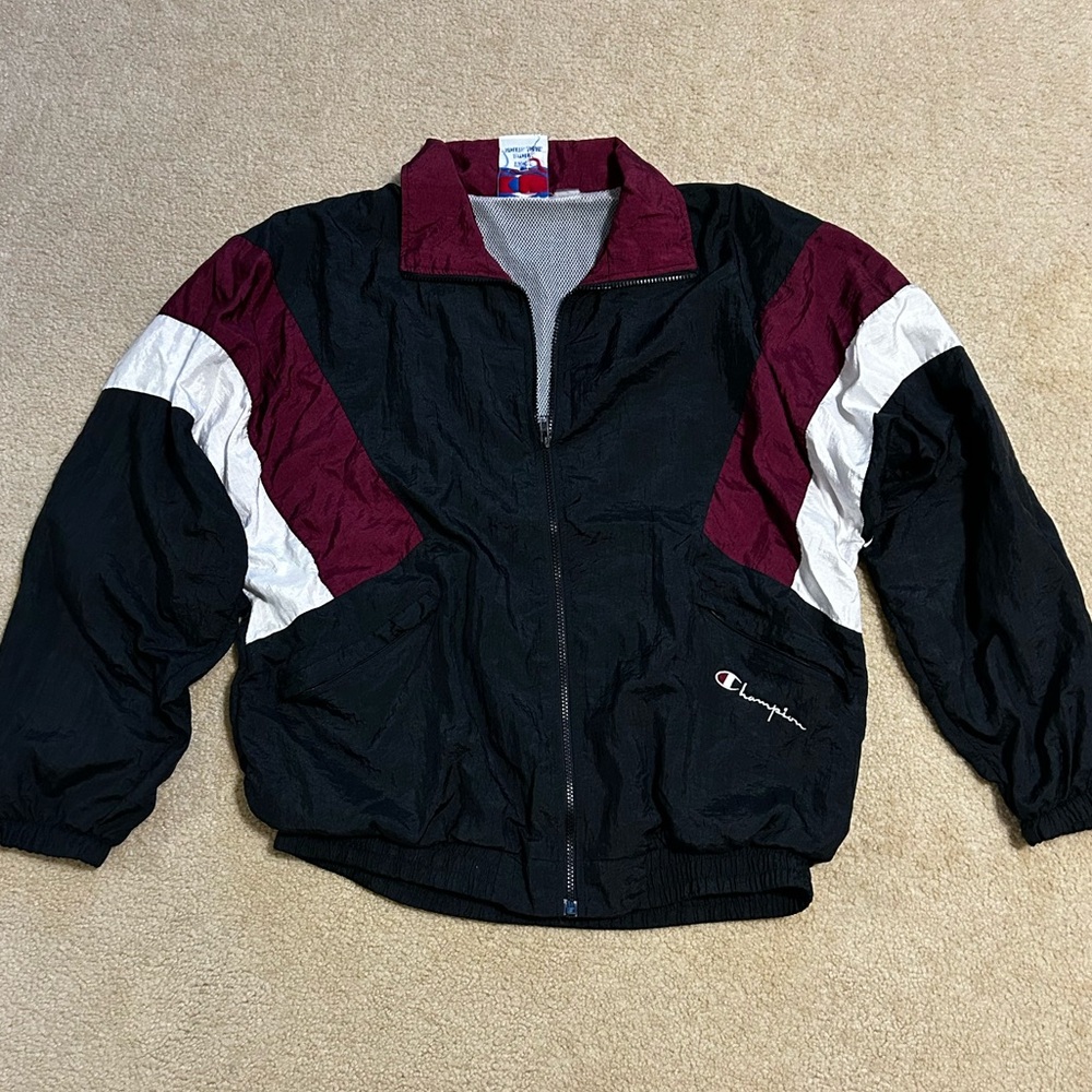 Vintage 90s Champion Colorblock Windbreaker Full-zip (Men's Large)